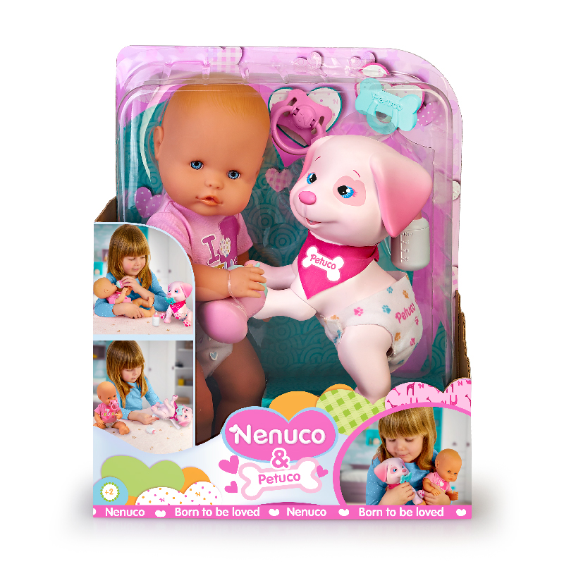Bebe muñeco Nenuco & Petuco Perro máscota