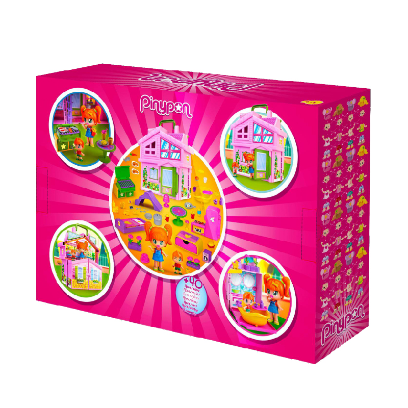 Casa Pinypon de juguete Maletín color Rosa