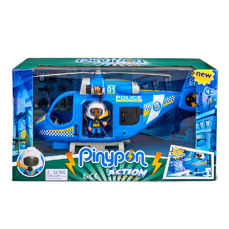 Helicóptero de Policía Pinypon Action de juguete