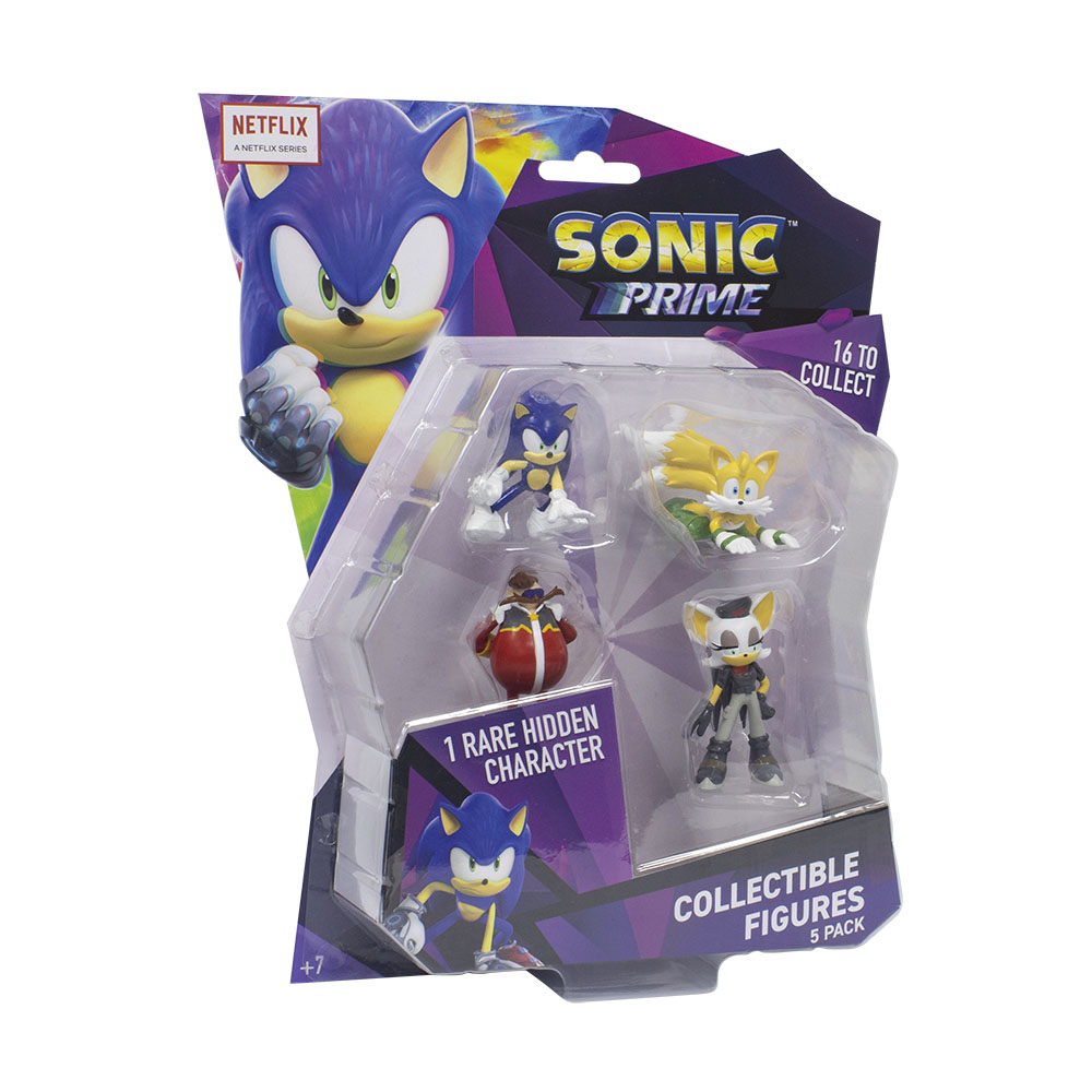4 Figuras Coleccionables Sonic Prime de Nueva Serie animada