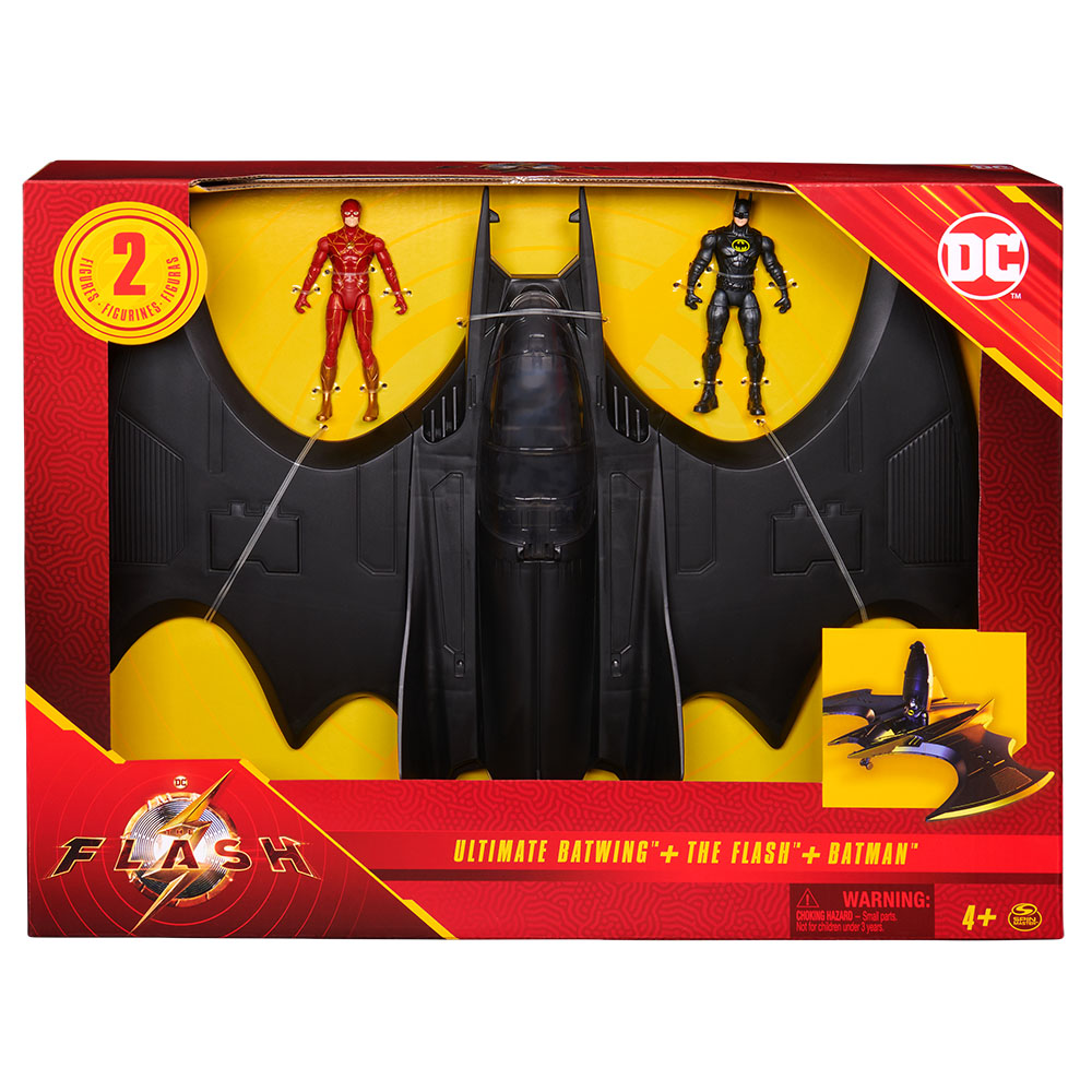 The Flash Movie - Playset vehículo con figura Flash y figura Batman